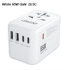 LENCENT 65W GaN Universal Travel Adapter with 2 USB Ports 3 Type C