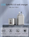 2 x USB-C + 1 x USB-A Charger - 65W (1 unit)