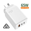 2 x USB-C + 1 x USB-A Charger - 65W (1 unit)