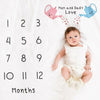 Baby Milestone Photo Mat | Photographic Calendar Blanket